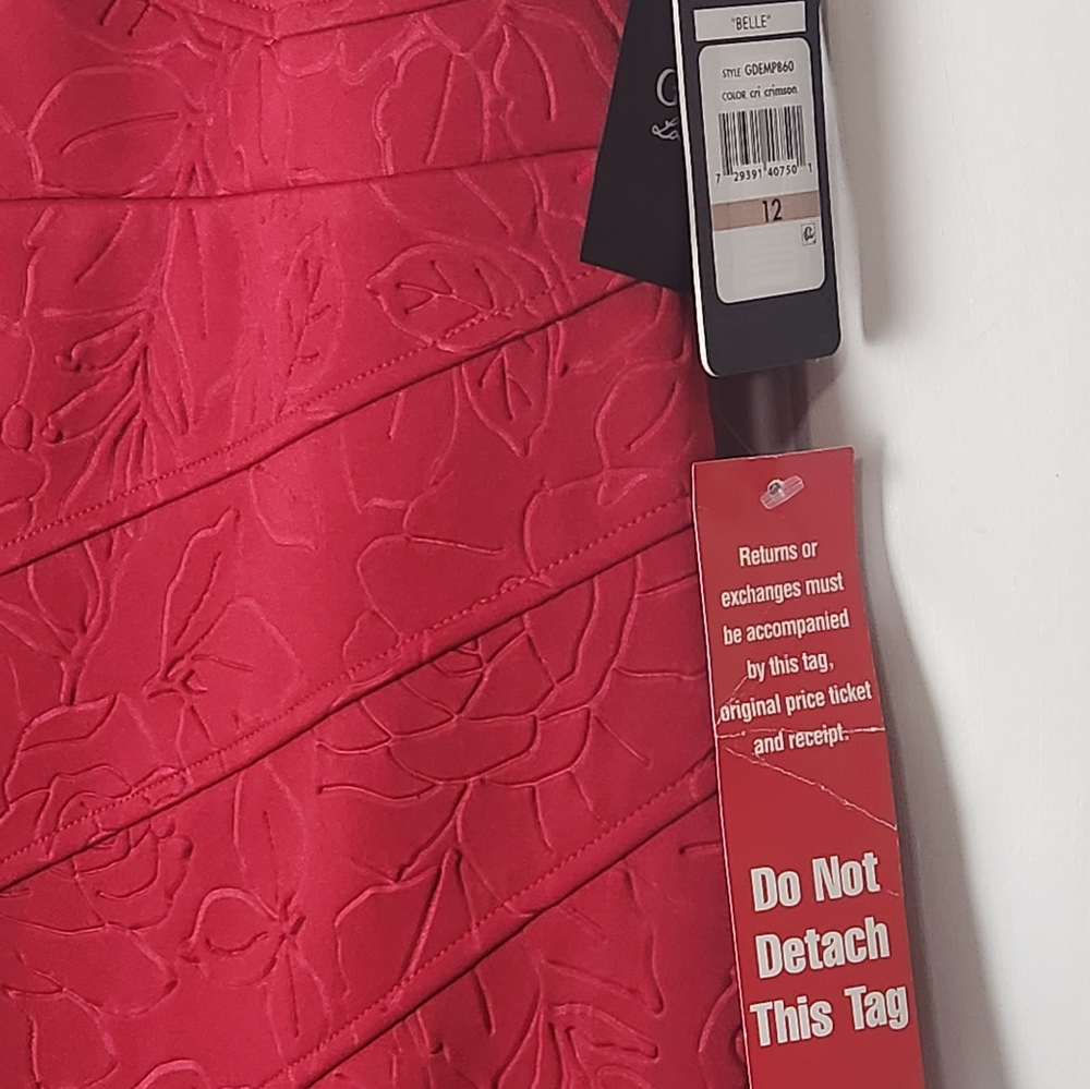 Guess Los Angeles Belle Crimson Valentines Day BodyCon Dress size 12 - Picture 10 of 16